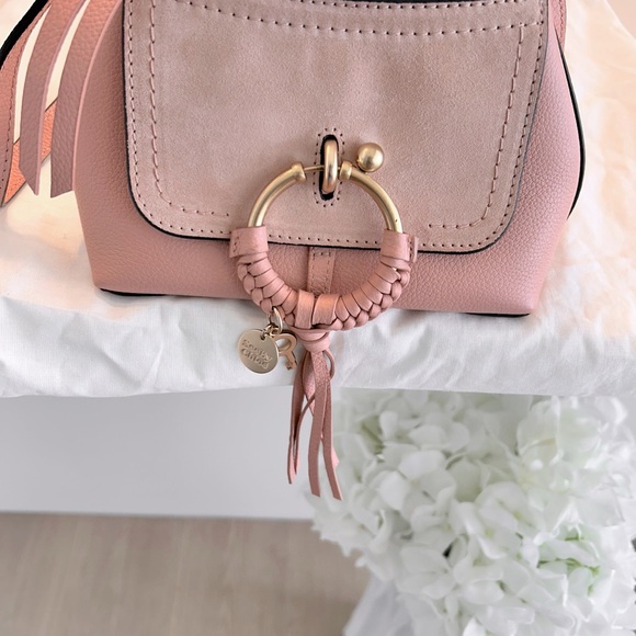 COPY - See by Chloe L33012 Pink Joan Mini Hobo Leather Suede - Picture 10 of 12
